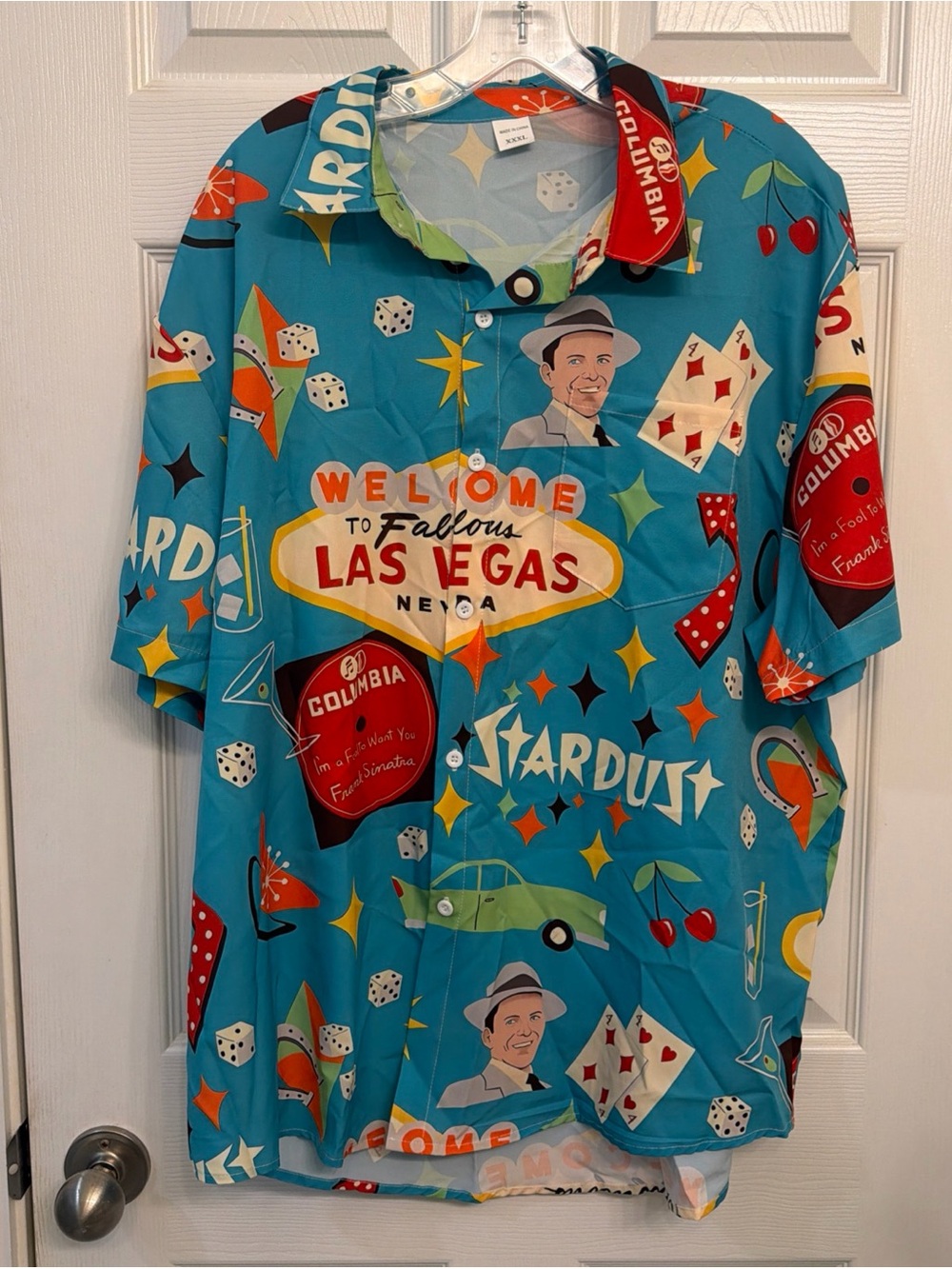 Men’s Button Down Collared Shirt Las Vegas Hotel Casino Themed XXXL Retro Style